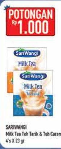 Promo Harga Sariwangi Milk Tea Teh Tarik, Caramel per 4 sachet 23 gr - Hypermart