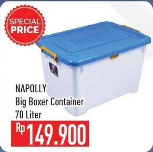 Promo Harga NAPOLLY Big Boxer Kotak Penyimpanan 70 ltr - Hypermart