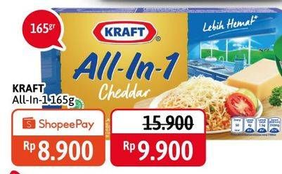 Promo Harga KRAFT All in 1 Cheddar 165 gr - Alfamidi