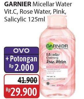 Promo Harga Garnier Micellar Water Vitamin C, Rose, Salicylic BHA 125 ml - Alfamidi