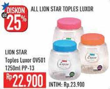 Promo Harga LION STAR Luxor Round Candy Jar 1250 ml - Hypermart