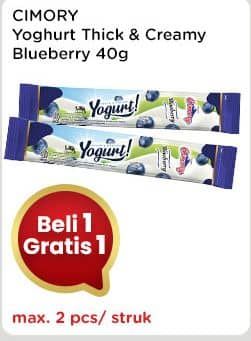 Promo Harga Cimory Yogurt Stick Blueberry 40 gr - Indomaret