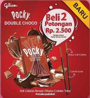 Promo Harga GLICO POCKY Stick Double Choco per 2 box - Hypermart