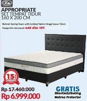 Promo Harga ELITE Appropriate Bed Set 160x200cm  - Courts
