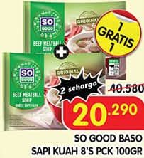 Promo Harga So Good Bakso Kuah Sapi 120 gr - Superindo