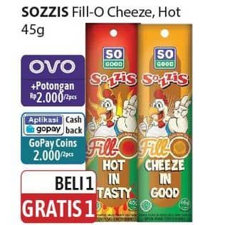 Promo Harga So Good Sozzis Fill O Saus Keju, Fill O Saus Pedas 45 gr - Alfamidi