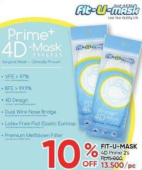 Promo Harga FIT-U-MASK Masker Prime 4D 2 pcs - Guardian
