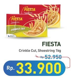 Promo Harga Fiesta French Fries Crinkle Cut, Shoestring 1000 gr - Hypermart