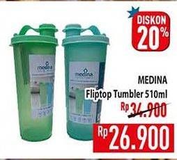 Promo Harga Medina Bottle Fliptop 510 ml - Hypermart