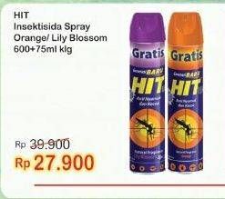 Promo Harga HIT Aerosol Orange, Lilly Blossom 675 ml - Indomaret
