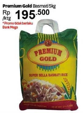 Promo Harga Premium Gold Beras Basmati 5 kg - Carrefour