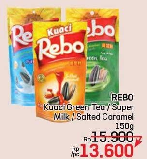 Promo Harga Rebo Kuaci Bunga Matahari Green Tea, Milk, Caramel 150 gr - LotteMart