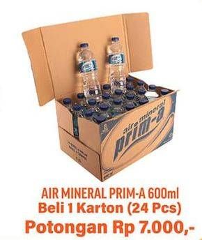 Promo Harga PRIMA Air Mineral per 24 botol 600 ml - Hypermart