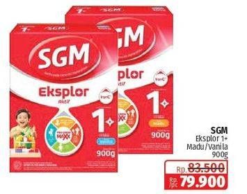 Promo Harga SGM Eksplor 1+ Susu Pertumbuhan Madu, Vanila 900 gr - Lotte Grosir
