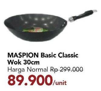 Promo Harga Maspion Basic Classic Wok 30 Cm  - Carrefour
