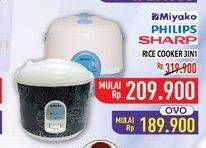 Promo Harga Miyako, Philips, Sharp Rice Cooker 3 in 1   - Hypermart