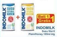 Promo Harga Indomilk Susu Steril Honey, Plain 189 ml - Indomaret