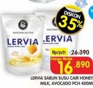 Promo Harga Lervia Sabun Susu Cair 400ml All Variants Plus AvocadoPlus Honey 400 ml - Superindo