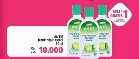 Promo Harga ANTIS Hand Sanitizer Jeruk Nipis 55 ml - LotteMart