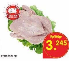 Promo Harga Ayam Broiler per 100 gr - Superindo