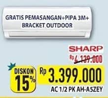 Promo Harga Sharp AH-A5ZEY | AC Standard 1/2PK  - Hypermart