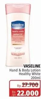 Promo Harga VASELINE Intensive Care Healthy White UV Lightening 200 ml - Lotte Grosir