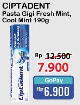 Promo Harga Ciptadent Pasta Gigi Maxi 12 Plus Fresh Mint, Cool Mint 190 gr - Alfamart