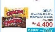 Promo Harga Delfi Cha Cha Chocolate Milk Chocolate, Peanut 25 gr - Indomaret