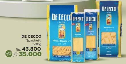 Promo Harga De Cecco Pasta Spaghetti 500 gr - LotteMart