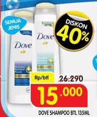 Promo Harga Dove Shampoo All Variants 135 ml - Superindo
