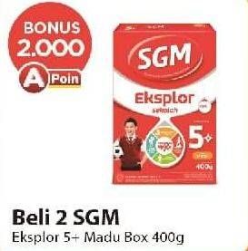 Promo Harga SGM Eksplor 5+ Susu Pertumbuhan Madu 400 gr - Alfamart