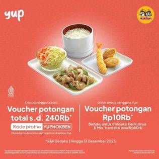 Promo Harga Voucher Potongan s.d 240rb  - HokBen