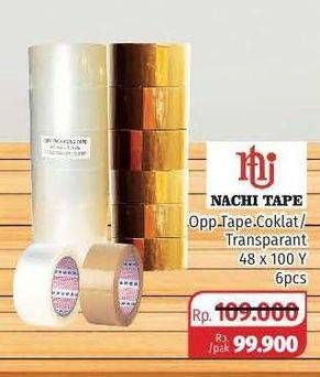 Promo Harga NACHI Opp Tape Coklat, Transparan 6 pcs - Lotte Grosir