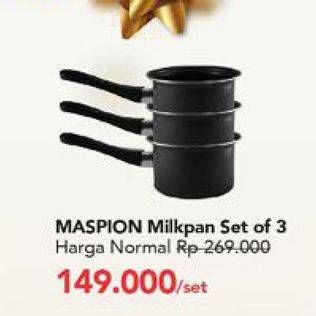Promo Harga MASPION Milk Pan per 3 pcs - Carrefour
