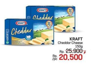 Promo Harga Kraft Cheese Cheddar 160 gr - LotteMart