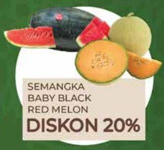 Promo Harga Semangka Baby Black/Melon Red Sweet  - Yogya