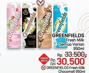 Promo Harga Greenfields Fresh Milk All Variants 1000 ml - LotteMart