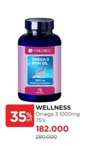 Promo Harga Wellness Omega 3 75 pcs - Watsons