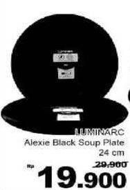 Promo Harga LUMINARC Alexie Black Soup Plate 24cm  - Giant