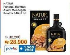 Promo Harga Natur Shampoo Ginseng Extract Anti Hair Fall 140 ml - Indomaret