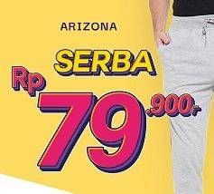 Promo Harga ARIZONA Men Long Pants PLN TWL SRTCH KH01 DGR  - Carrefour