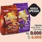Promo Harga DELFI TWISTER Minis Black Vanilla, Choco 80 gr - LotteMart