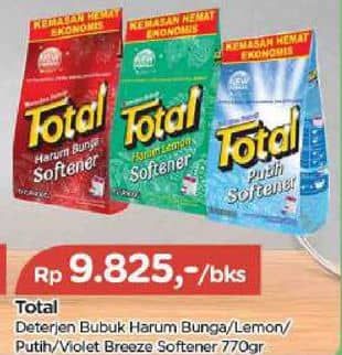 Promo Harga Total Detergent Softener Harum Lemon, Putih, Violet Breeze, Harum Bunga 700 gr - TIP TOP