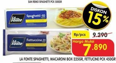 Promo Harga La Fonte Spaghetti/Macaroni/Fettucine  - Superindo