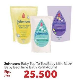 Promo Harga JOHNSONS Baby Bath Top To Toe, Bedtime, Active Kids Clean Fresh 400 ml - Carrefour