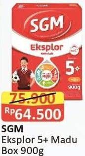 Promo Harga SGM Eksplor 5+ Susu Pertumbuhan Madu 900 gr - Alfamart