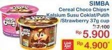 Promo Harga SIMBA Cereal Choco Chips Susu Coklat, Susu Putih, Susu Strawberry 37 gr - Indomaret