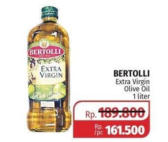 Promo Harga BERTOLLI Olive Oil Extra Virgin 1 ltr - Lotte Grosir