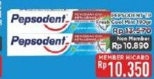Promo Harga Pepsodent Pasta Gigi Pencegah Gigi Berlubang Fresh Cool Mint 190 gr - Hypermart