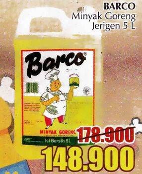 Promo Harga BARCO Minyak Goreng Kelapa 5 ltr - Giant